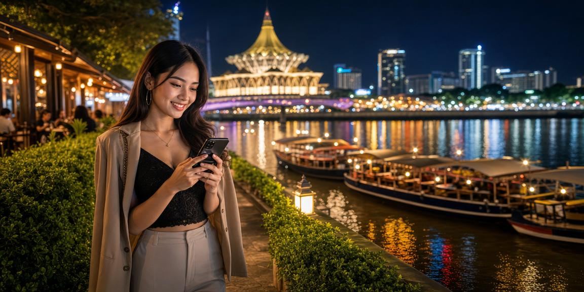 Pengguna dari Kuching mengakses taruhan bola sepak 999cuci melalui telefon pintar
