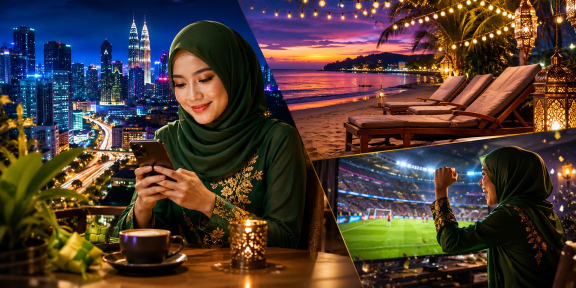 Pengguna Malaysia mendaftar akaun kasino mudah alih 999cuci semasa Hari Raya di Petaling Jaya
